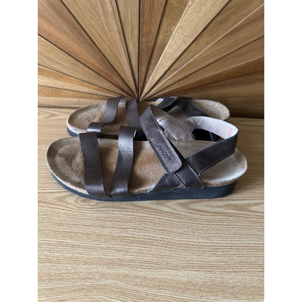 Naot Kayla Sandals Copper‎ Bronze Made In Israel Size 40 W 9 Strappy Ankle Strap
